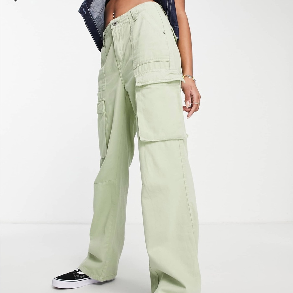 Bershka Sage Cargo Pants